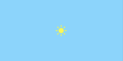 A screenshot of a yellow sun on a blue background.