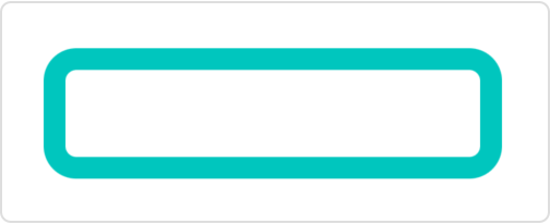 A screenshot of a rounded rectangle, outlined in mint.