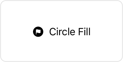 A screenshot of a label that shows a flag in a filled circle