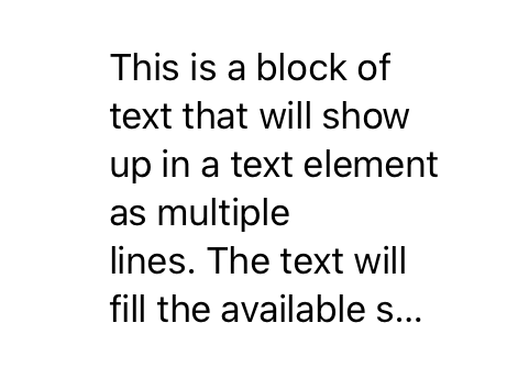 A screenshot showing the effect of truncation mode on text in a