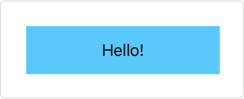 A screenshot of a cyan rectangle with the text hello appearing