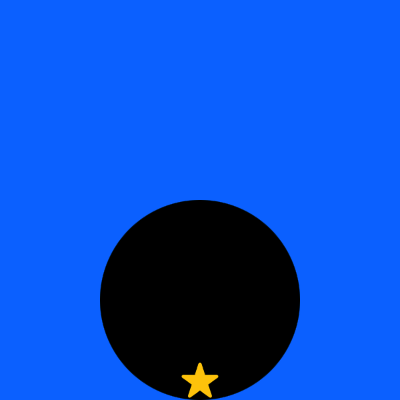 A screenshot of a star, a circle, and a square with all their