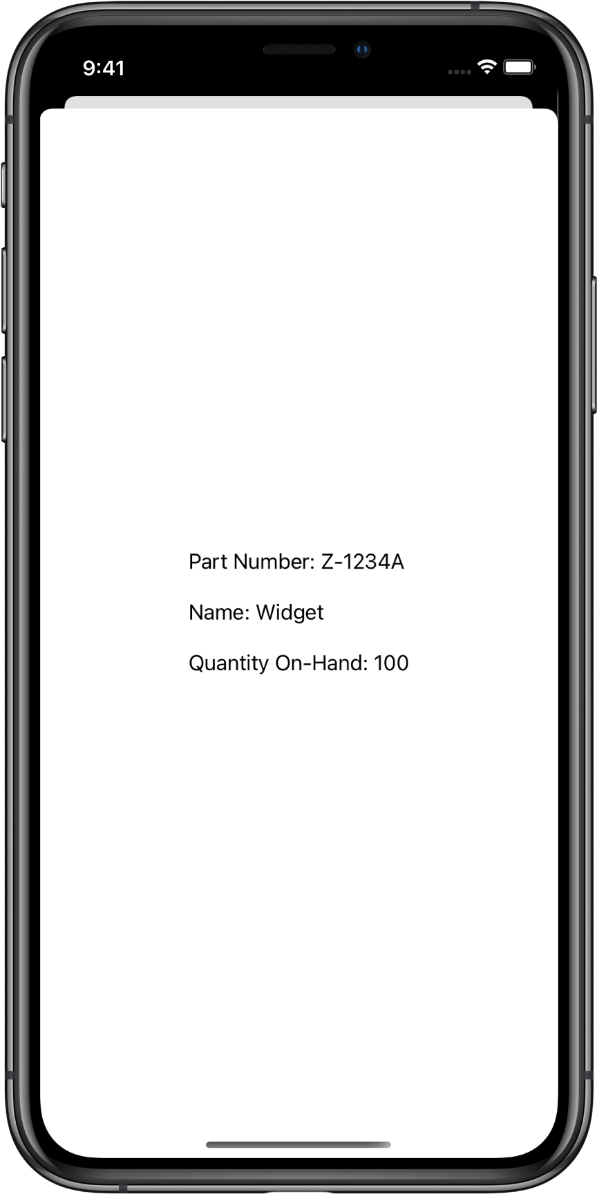 A view showing a custom structure acting as a data source, providing